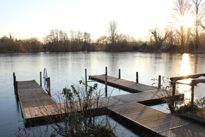 Docks at sunset