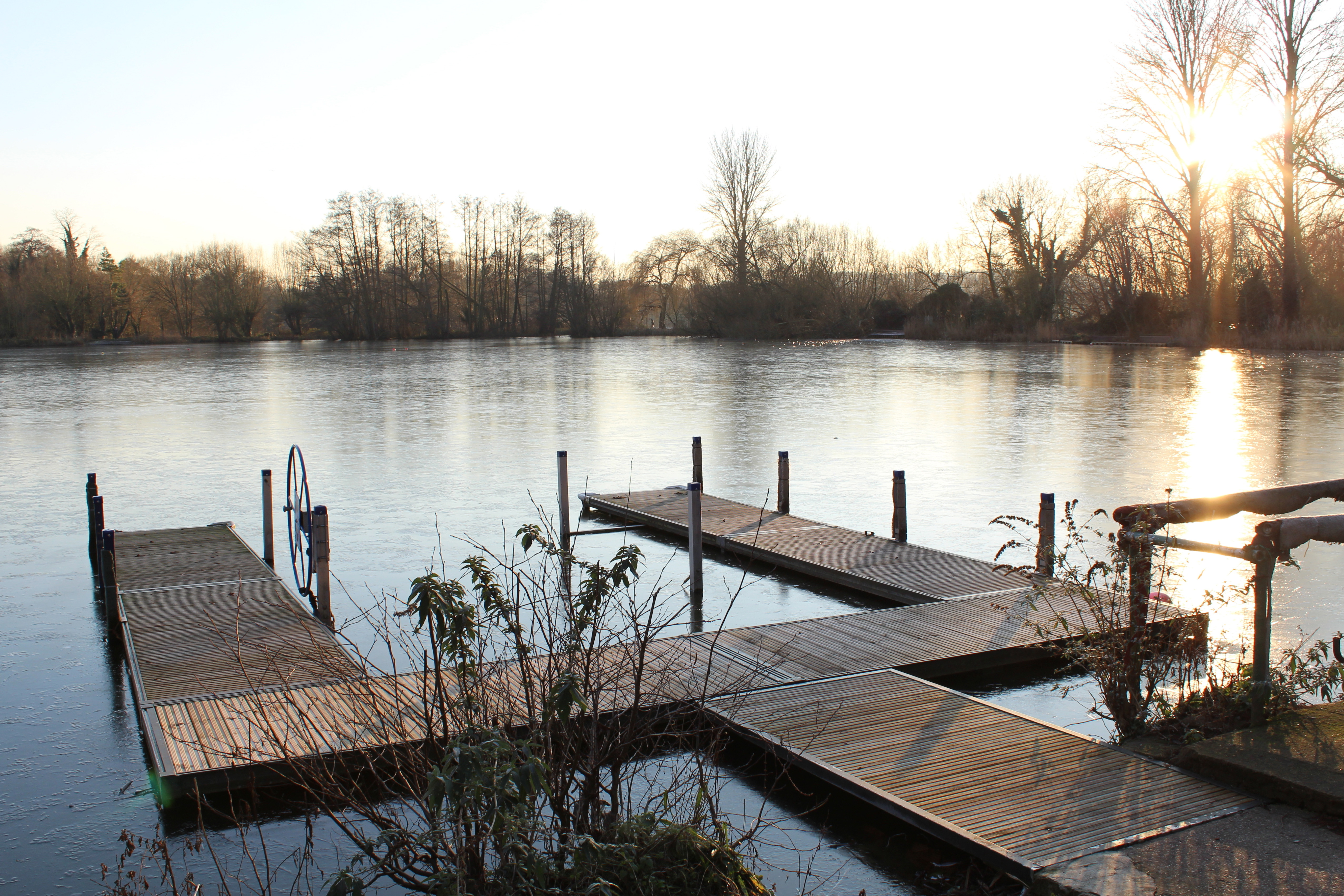 Docks at sunset