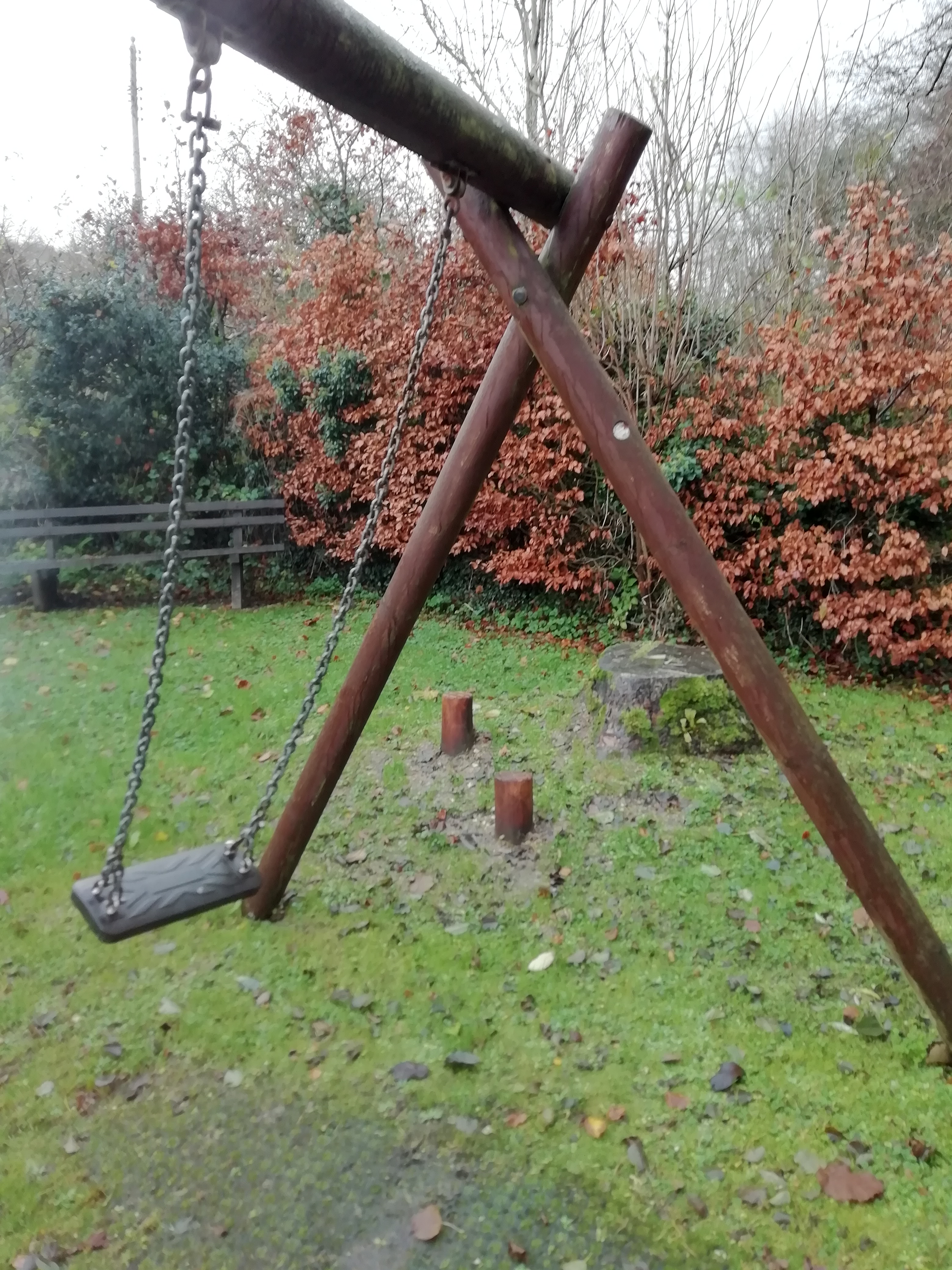 Wooden swing set