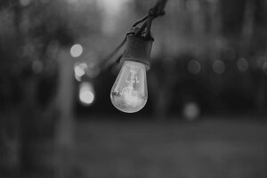 Edison lightbulb on a string
