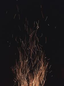 Flames reaching into the sky