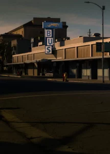 Exterior of a bus station