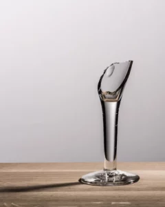 The stem of a broken wine glass