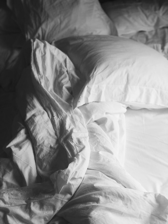 Unmade bed