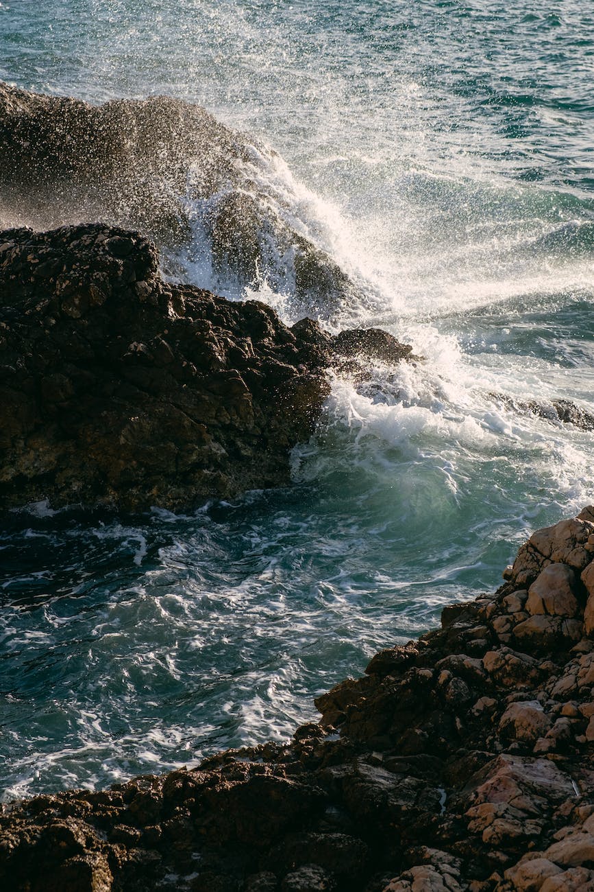 view of a sea and rocks
