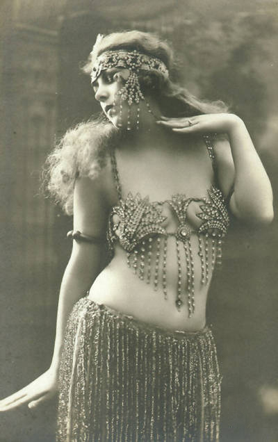 vintage photo of a belly dancer