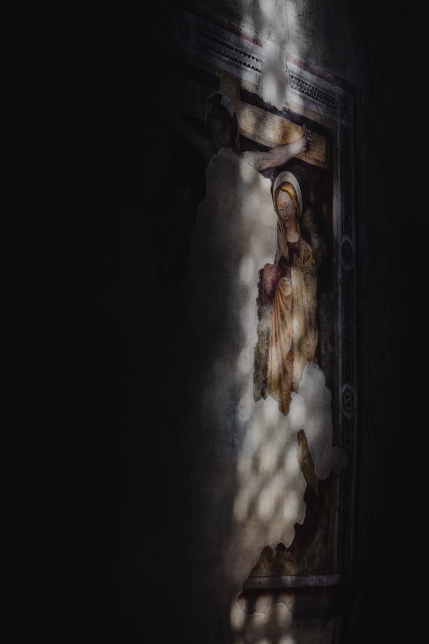 a fresco painting in the church